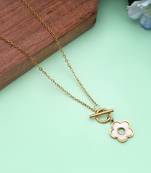 White color stainless steel anti tarnish necklace