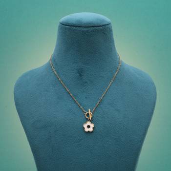 White color stainless steel anti tarnish necklace 2
