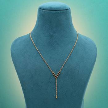Black color stainless steel anti tarnish necklace 2