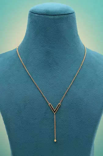 Black color stainless steel anti tarnish necklace