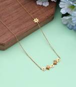 Gold color stainless steel anti tarnish necklace