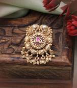 Pink color matte gold rings