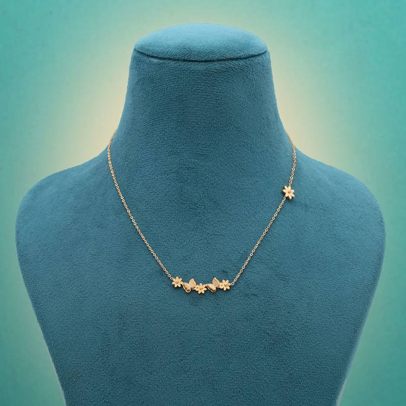 Gold color stainless steel anti tarnish necklace