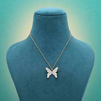 White color stainless steel anti tarnish necklace 2
