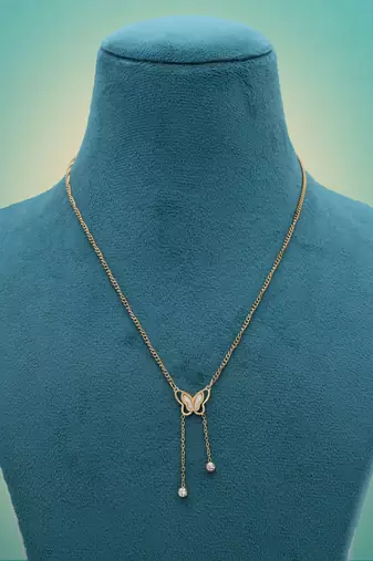 Gold color stainless steel anti tarnish necklace