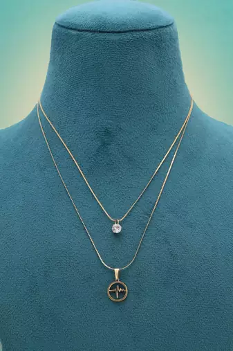Gold color stainless steel anti tarnish necklace