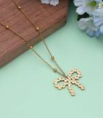 Gold color stainless steel anti tarnish necklace