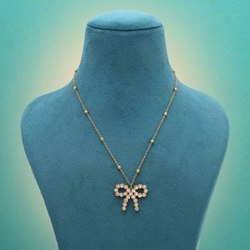 Gold color stainless steel anti tarnish necklace 2