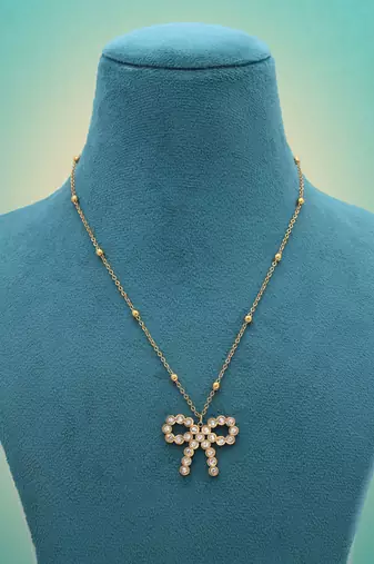 Gold color stainless steel anti tarnish necklace