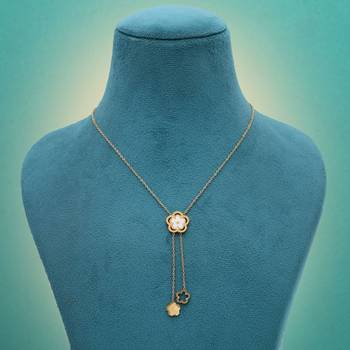 Gold color stainless steel anti tarnish necklace 2