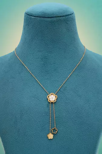 Gold color stainless steel anti tarnish necklace