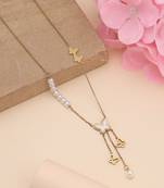 White color stainless steel anti tarnish necklace