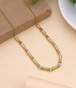 Gold color stainless steel anti tarnish necklace