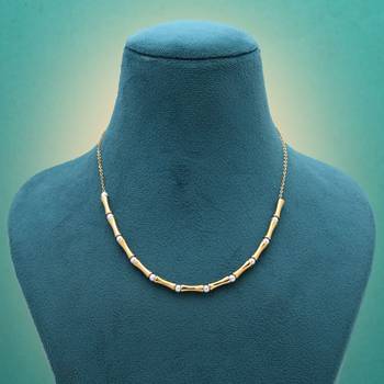 Gold color stainless steel anti tarnish necklace 2