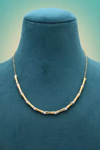 Gold color stainless steel anti tarnish necklace
