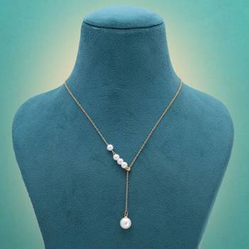 White color stainless steel anti tarnish necklace 2