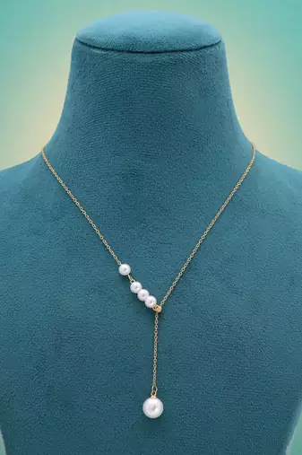 White color stainless steel anti tarnish necklace