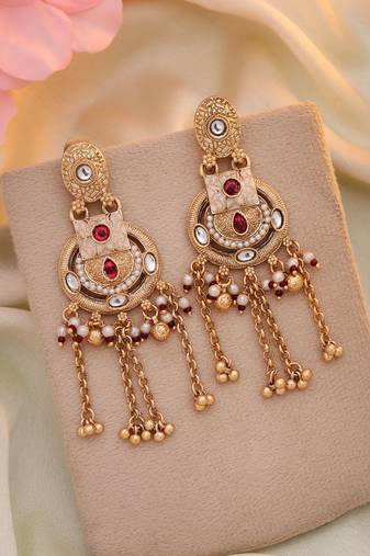 Rani color matte gold earrings