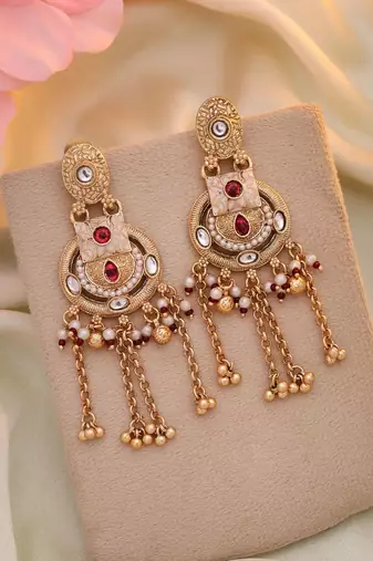 Rani color matte gold earrings