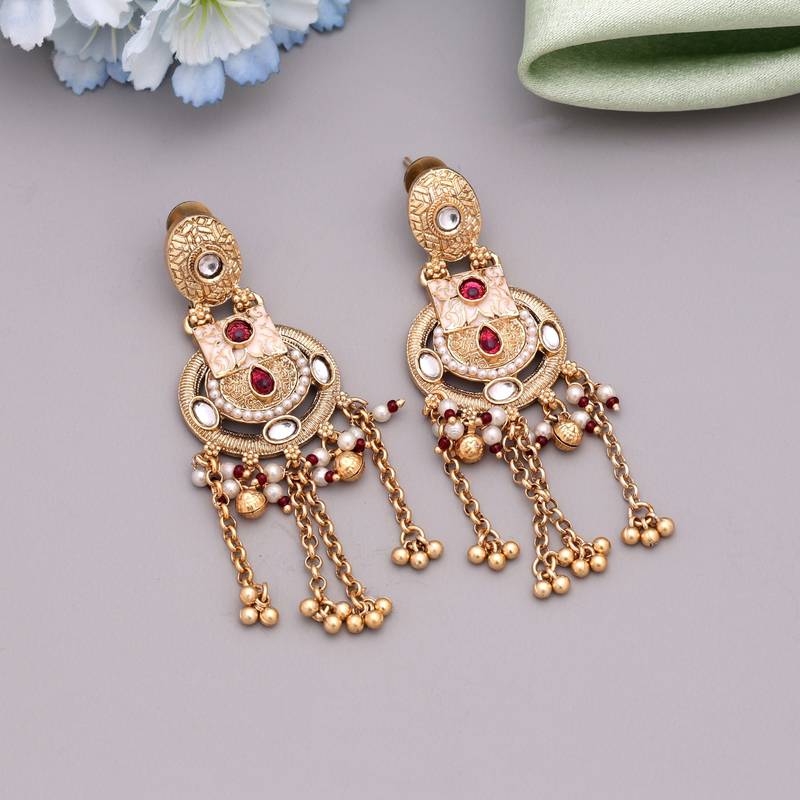 Rani color matte gold earrings
