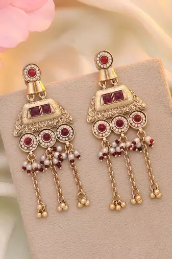 Rani color matte gold earrings