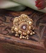 Pink color matte gold rings