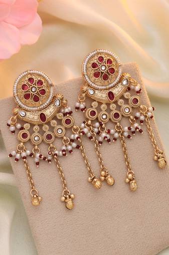 Rani color matte gold earrings