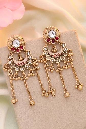 Rani color matte gold earrings