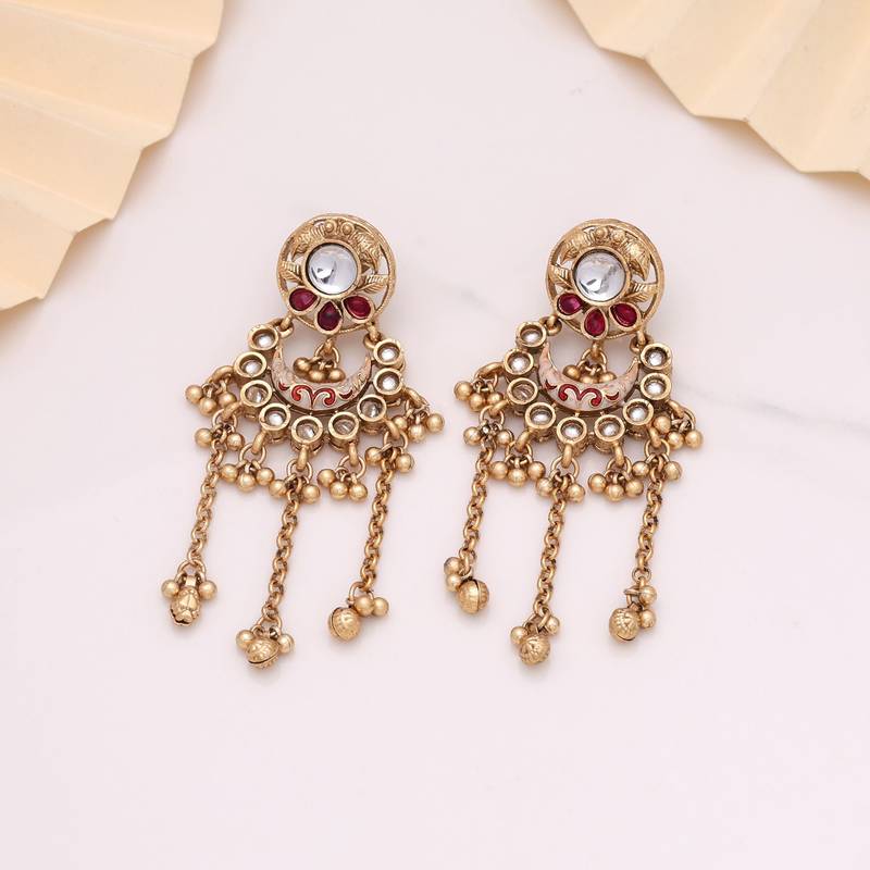 Rani color matte gold earrings