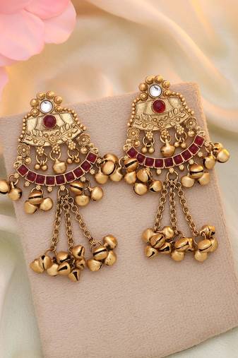 Rani color matte gold earrings