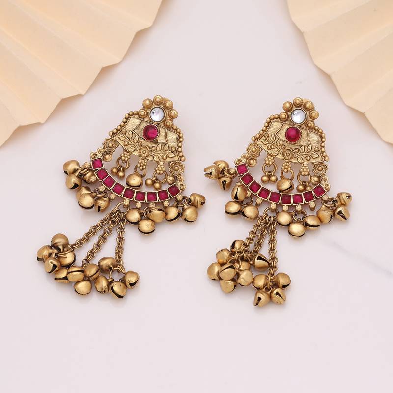 Rani color matte gold earrings