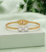 Gold color anti tarnish american diamond bracelet