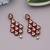 Magenta color antique earrings