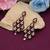Maroon color antique earrings