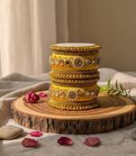 Yellow color 1 set of thread bangle