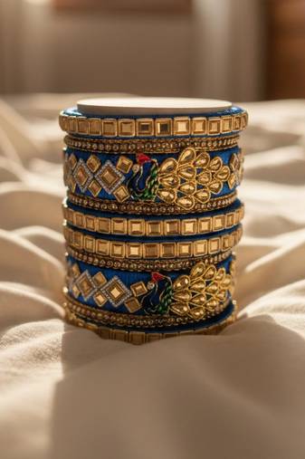 Blue color 1 set of thread bangle
