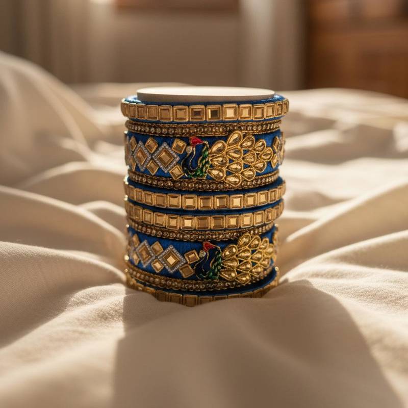 Blue color 1 set of thread bangle