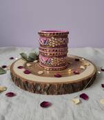Pink color 1 set of thread bangle