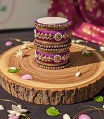 Purple color 1 set of thread bangle