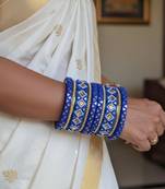 Blue color 1 set of thread bangle