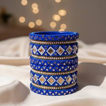 Blue color 1 set of thread bangle 2