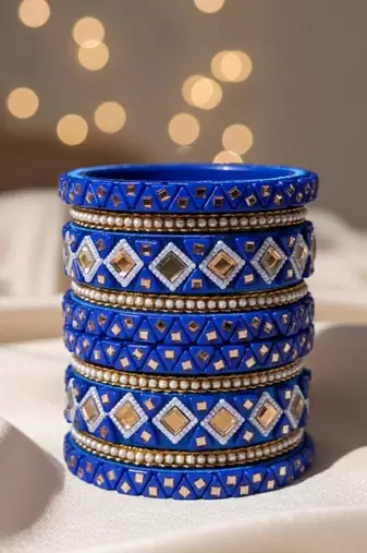 Blue color 1 set of thread bangle