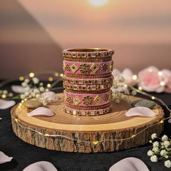 Pink color 1 set of thread bangle 2