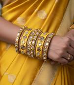 Yellow color 1 set of thread bangle