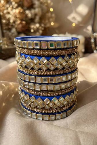 Blue color 1 set of thread bangle