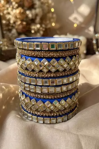 Blue color 1 set of thread bangle