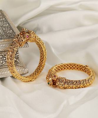 Gold plated kundan bangle 1