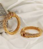 Gold plated kundan bangle