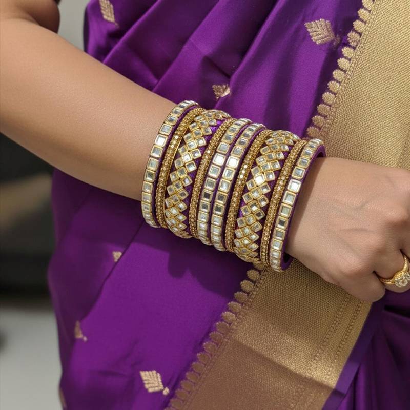 Yellow color 1 set of thread bangle