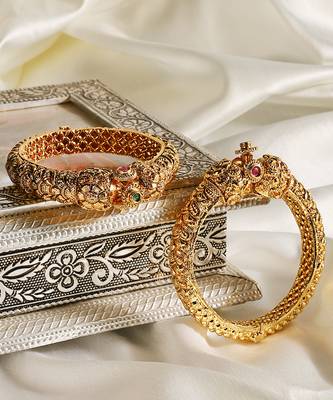 Gold plated kundan bangle 2